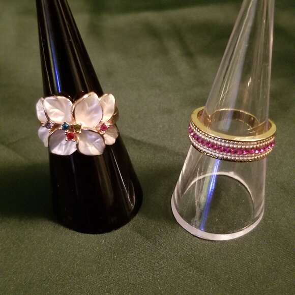 Christmas rings! Enamel rings, one sterling silver, NWOT - Picture 5 of 12